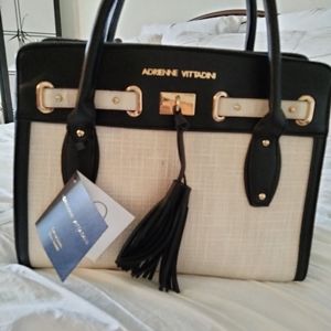ADRIENNE VITTADINI LINEN TOTE BAG GORGEOUS